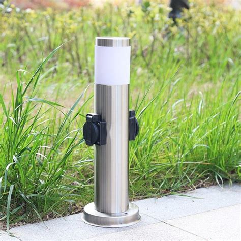 outdoor electrical box post|landscape electrical outlet post.